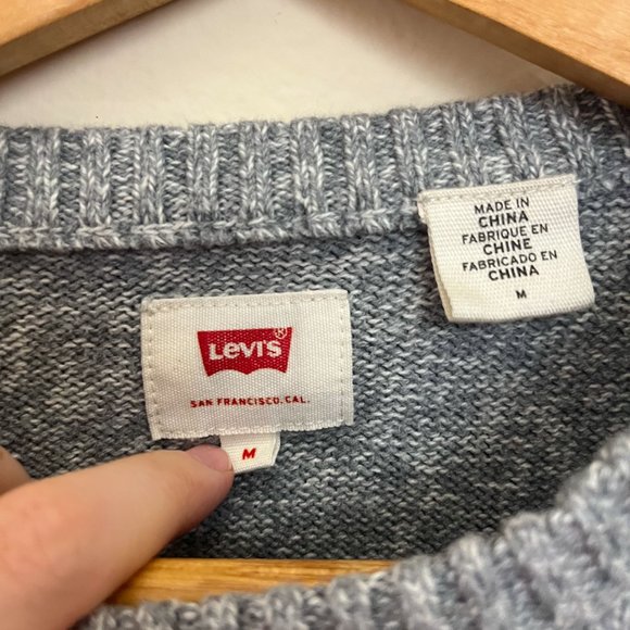 Grey striped Levis Cotton Sweater - Picture 5 of 6